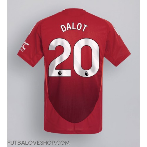 Dres Manchester United Diogo Dalot #20 Domáci 2024-25 Krátky Rukáv